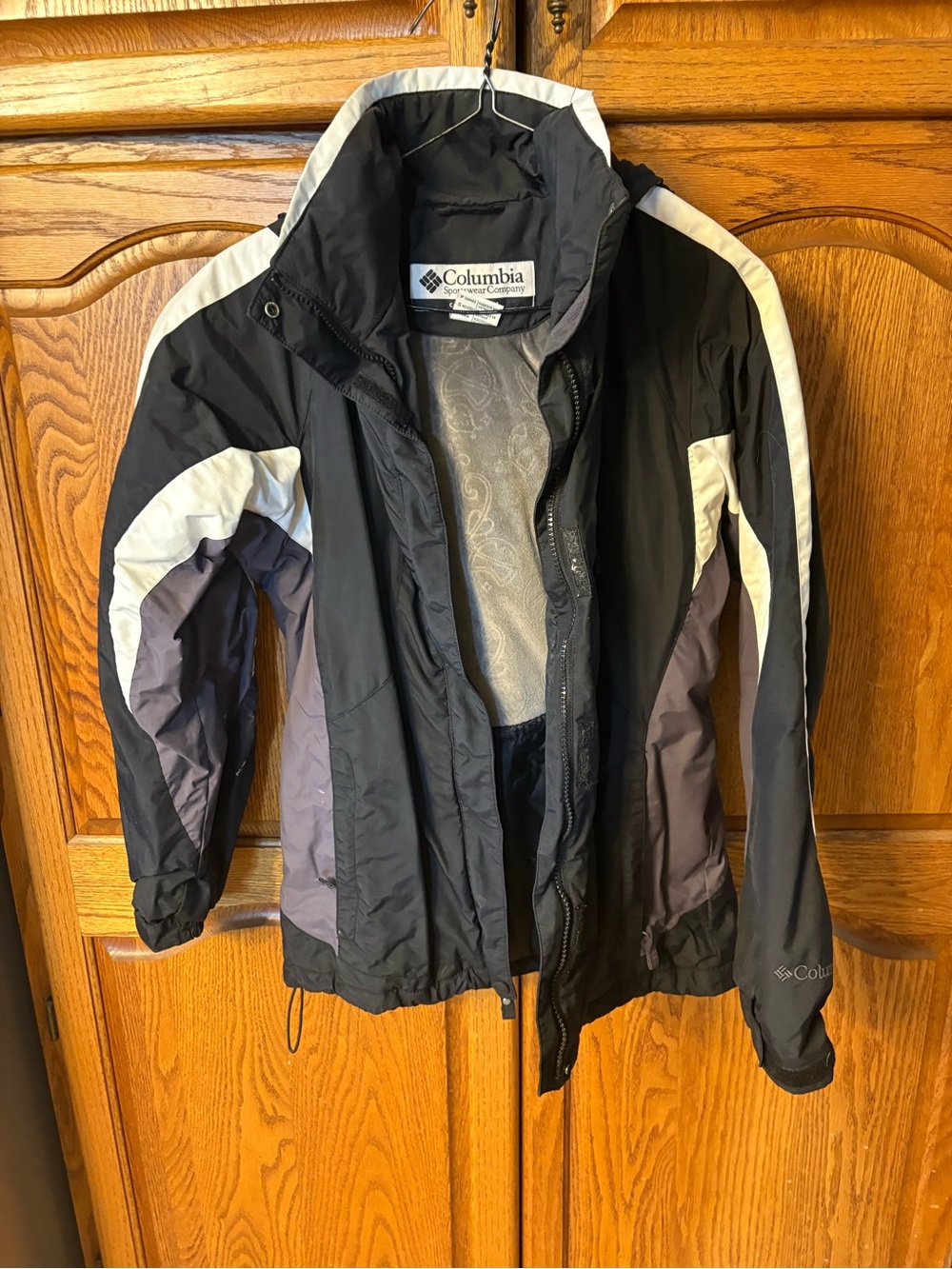Columbia Black, Gray and White Coat